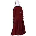 Umbrella cut abaya- Maroon
